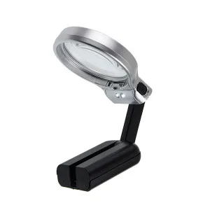 Лупа на ручке Veber 3х, 65 мм, с подсветкой (7006), изображение 2