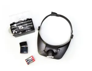 Лупа налобная Veber 3LED 1,2x/3,5x, с подсветкой (81001), изображение 2