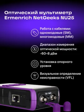 Оптический мультиметр Ermenrich NetGeeks NU25, изображение 14
