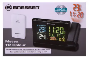 Метеостанция проекционная Bresser с цветным дисплеем, черная, изображение 12