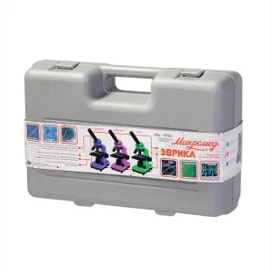 Микроскоп Микромед «Эврика» 40х–400х, фуксия, в кейсе, изображение 4