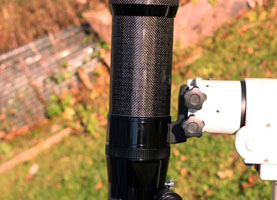 Телескоп с выдвинутой блендой.