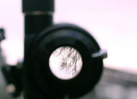 Взгляд сквозь открытую трубу без окуляра.